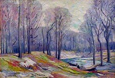 Painting: Mild Winter on Des Plaines River